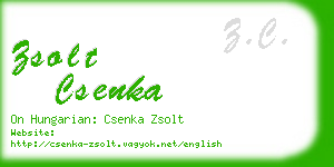 zsolt csenka business card